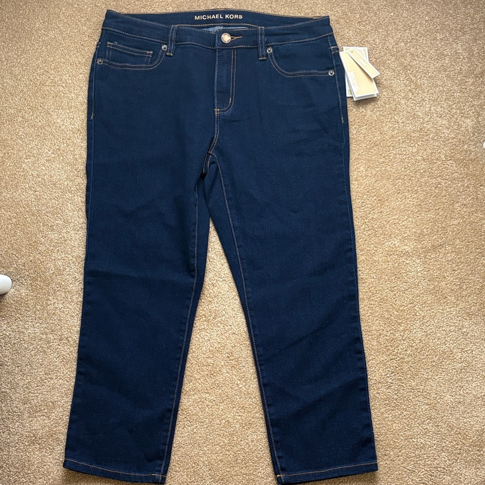 Michael Kors Women's Navy Straight Leg Jeans/Capris